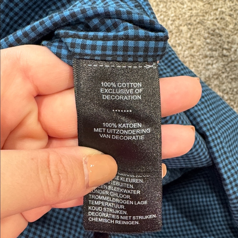 Harley-Davidson Blue Patterned Button Up - Picture 5 of 5